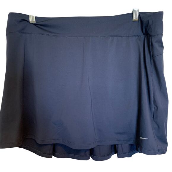Nike golf skort pleated back size large dark blue - Picture 1 of 6